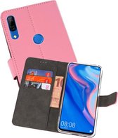 Booktype Telefoonhoesjes - Bookcase Hoesje - Wallet Case -  Geschikt voor Huawei P Smart Z - Roze