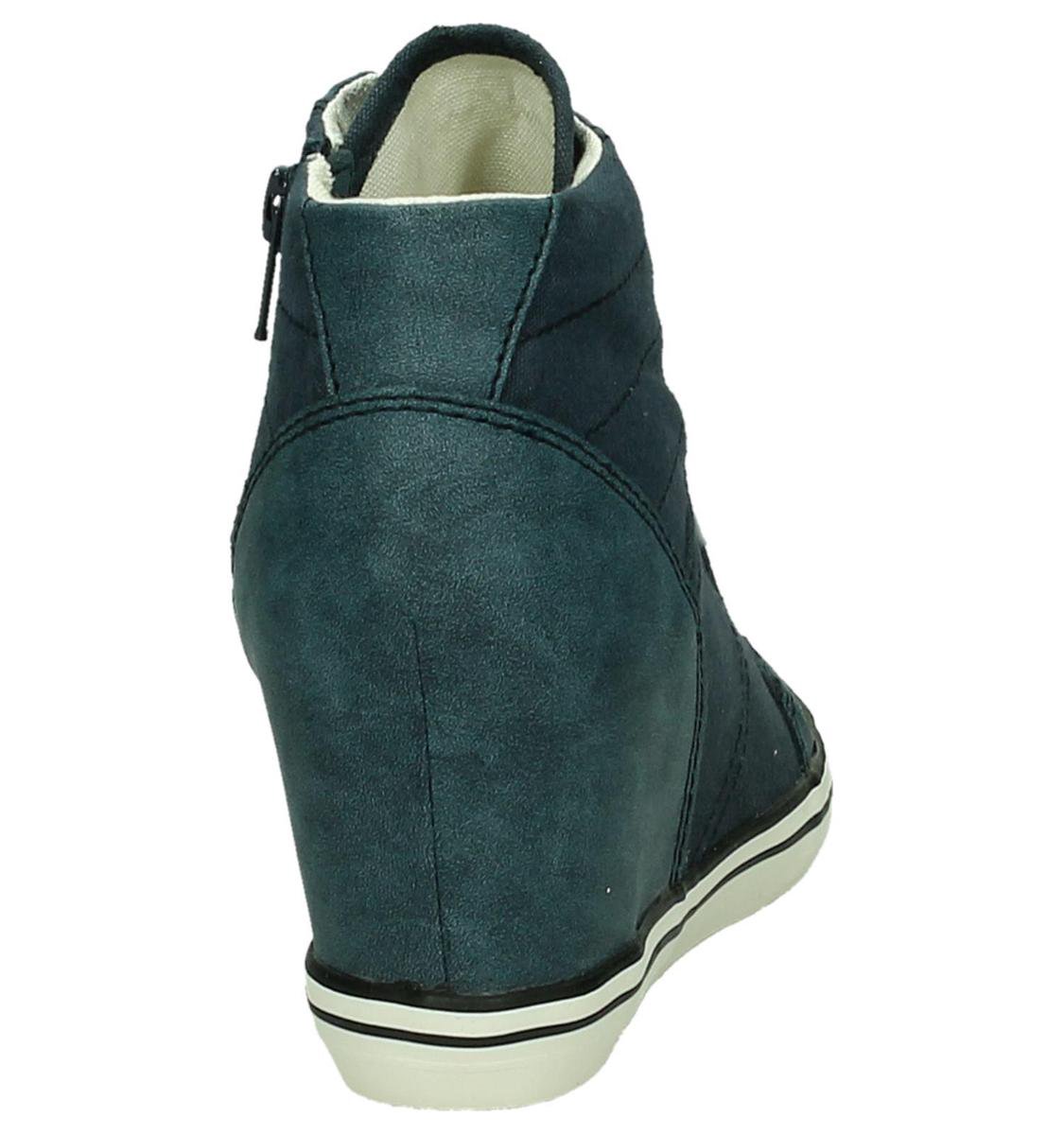 Esprit - 036ek1w112 - Sneaker met sleehak - Dames - Maat 42 - Blauw - Blue  | bol