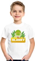 Slanky de slang t-shirt wit voor kinderen - unisex - slangen shirt M (134-140)