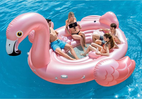 verdamping Verstikkend Oceaan Intex Opblaasbaar Party Eiland Flamingo met Ingebouwde Koelbox -  Opblaasfiguur | bol.com