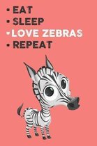 Eat Sleep Love Zebras Repeat