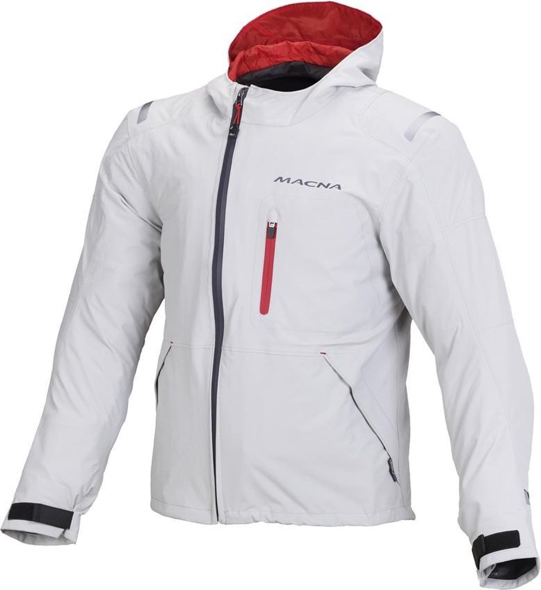 Regenhoodie Macna Refuge Wit