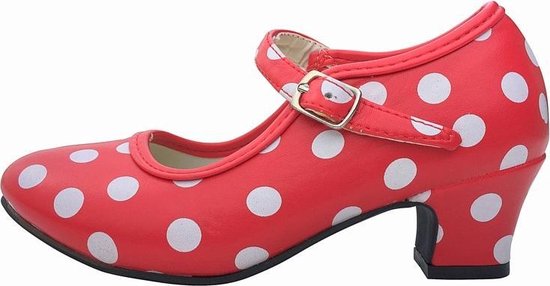 Spaanse schoenen rood wit maat 28 - valt als maat 26 (binnenmaat 18 cm) bij  jurk | bol.com