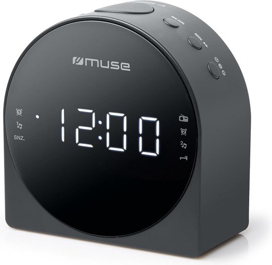 Muse M-185CR - Stijlvolle digitale wekkerradio met groot display, grijs |  bol.com
