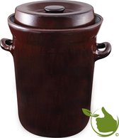 Zuurkoolpot - Fermentatiepot - Zuurkoolvat (bruin/klassiek) 20 liter