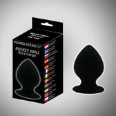 Power escorts - BR145 - Rocket Drill Xtra - Extreem Dikke Anal PLug met Grote Zuignap - Grote Vette Buttplug - Hoogte 13 cm - dia 7,2 cm - Super grote anal plug met grote suction c