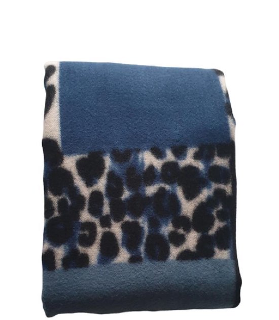 Warme dames sjaal panterprint luipaard tijgerprint - leopard - luipard blauw  | bol