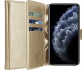 Hoesje geschikt voor iPhone 11 Pro Max - Goud Book Cover Leer Wallet