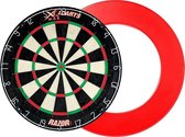 Dragon darts - XQ Max Razor 1 PRO - dartbord - inclusief - dartbord surround ring - rood - dartbord bescherm ring