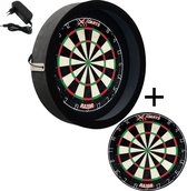 Dragon darts - dartbord verlichting - Sorpresa PRO - Zwart - dartbord berscherm ring - inclusief XQ Max Razor 1 - PRO - dartbord