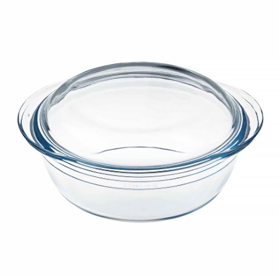 PYREX Plat à four rond avec couvercle 3L pas cher 