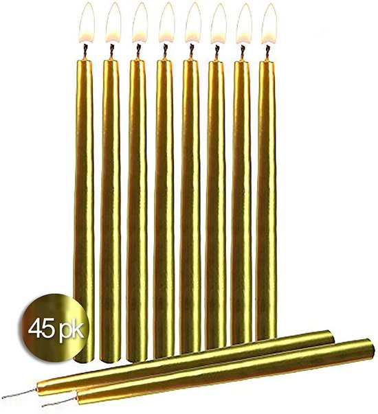 Hyoola Candles Silver Birthday Candles 45 Pack Dripless Decorating Candle for...