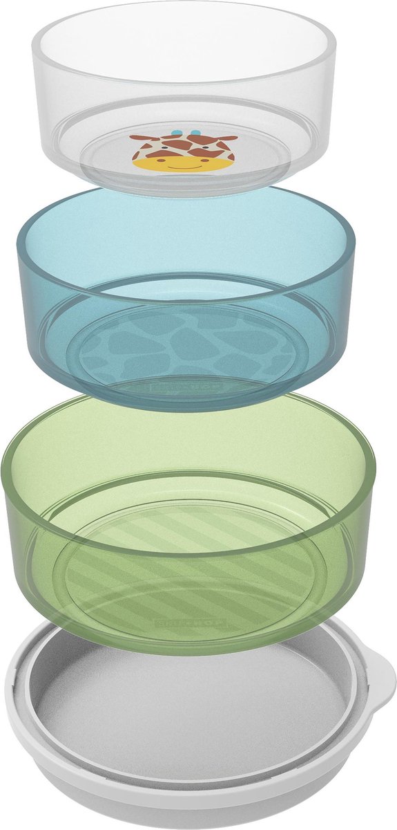 Goedkoopste Skip Hop Zoo Smart Serve Kom - Giraffe - 3 Stuks