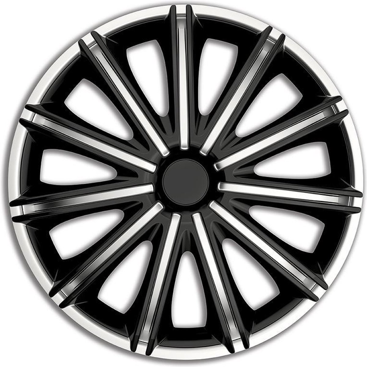 Autostyle Wieldoppen 15 inch Nero Zilver/Zwart - ABS