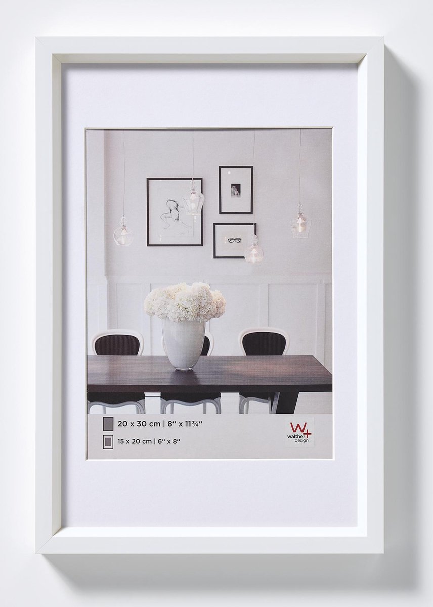 Walther Steel Style - Kunststof lijst - Fotoformaat 20x30 cm - Wit