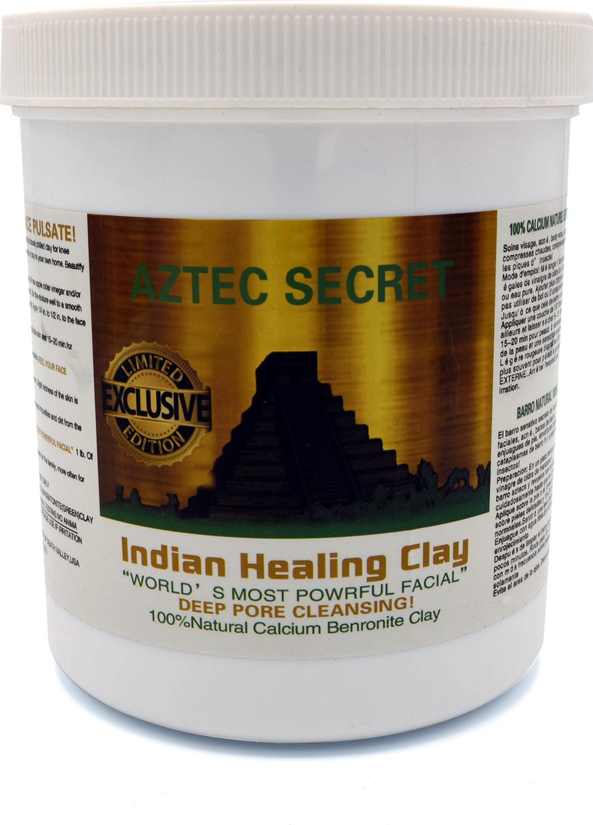 Aztec Secret Indian Healing Clay - Gold Edition - Limited Edition - Beter en Hydraterend - 600 Gram