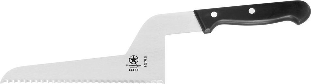 STERNSTEIGER Taartmes (schulprand - POM-handgreep, kunststof handgreep, vaatwasmachinebestendige handgreep) 14cm*8cm