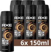 Bol.com AXE Dark Temptation Deodorant Bodyspray - 6 x 150 ml - Voordeelverpakking aanbieding