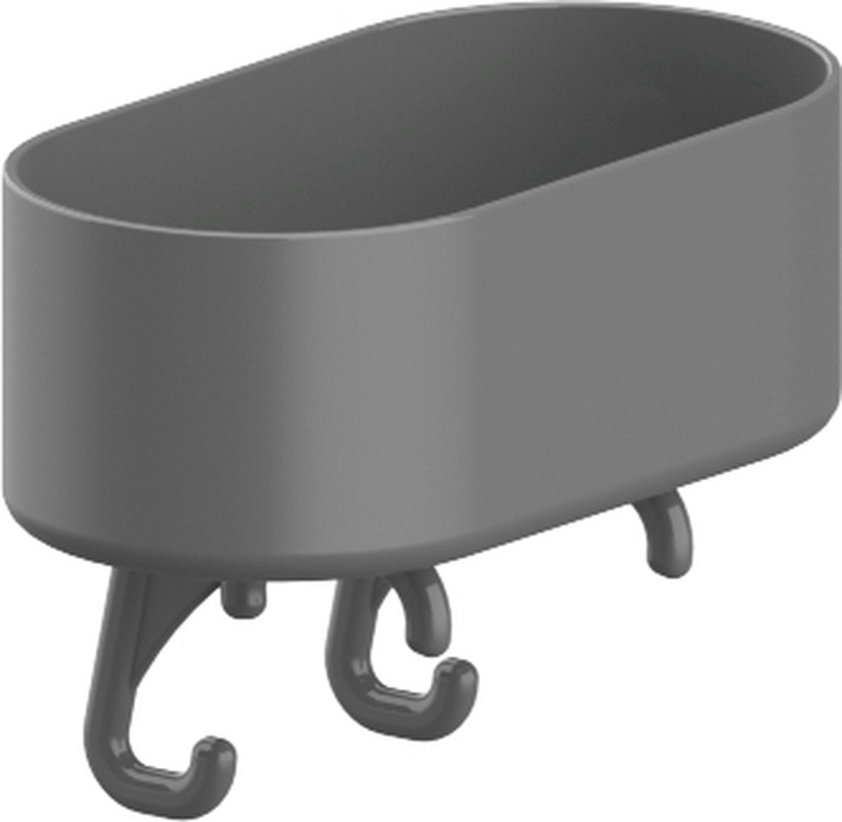 Normbau Cavere - Care Douchebakje - voor clip-on aan Cavere Care Steungreepen - 210 x 110 x 75 mm - Donkergrijs