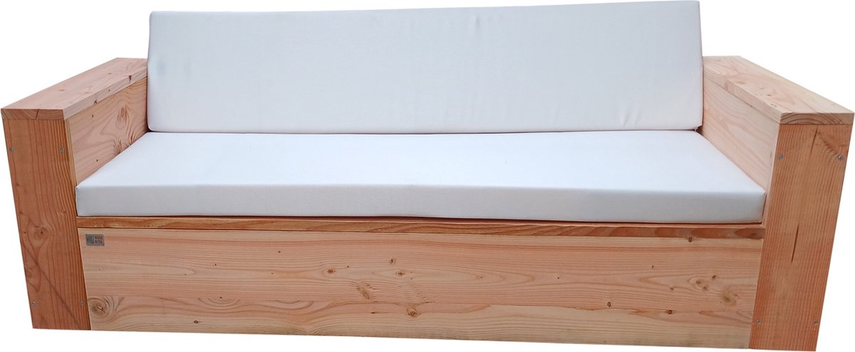 Wood4you - Loungebank Lissabon - Industrial wood - incl kussens 180 cm
