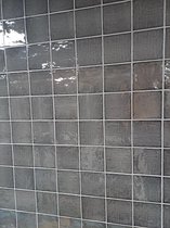 Hollands Lichtzwart grijs 13x13 Wand tegel glans 0,5 m2 per stuk