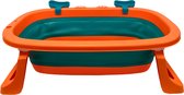 SFT Products - Opvouwbaar Baby Bad - Oranje/Groen - Baby Badje - Inklapbaar Bad - Krab - Ruimtebesparend Baby Badje - Compact Badje voor Kinderen - Opberg Badje - Opvouwbaar Kinderbadje - Badje voor Huisdieren