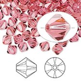 Swarovski Elements, perles Xilion Bicone (5328), 6mm, rose indien, 36 pièces