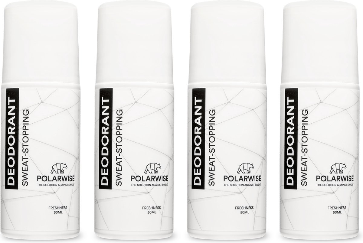 Polarwise Deodorant 4 pack - Volledige geurbescherming met een frisse geur - Beschermd tegen zweet - 8 maanden verpakking