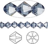 Swarovski Elements, 36 stuks Xilion Bicone kralen (5328), 6mm, denim blue