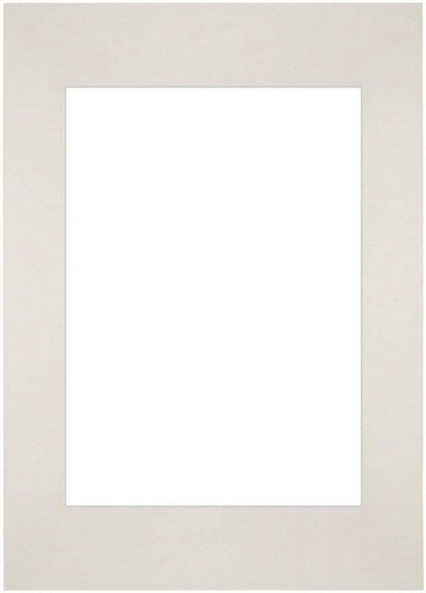 Passe-Partout Fotomaat 14,8x21 cm - Lijstmaat 21x29,7 cm - Lichtgrijs - Museumkarton - Fotolijst niet inbegrepen