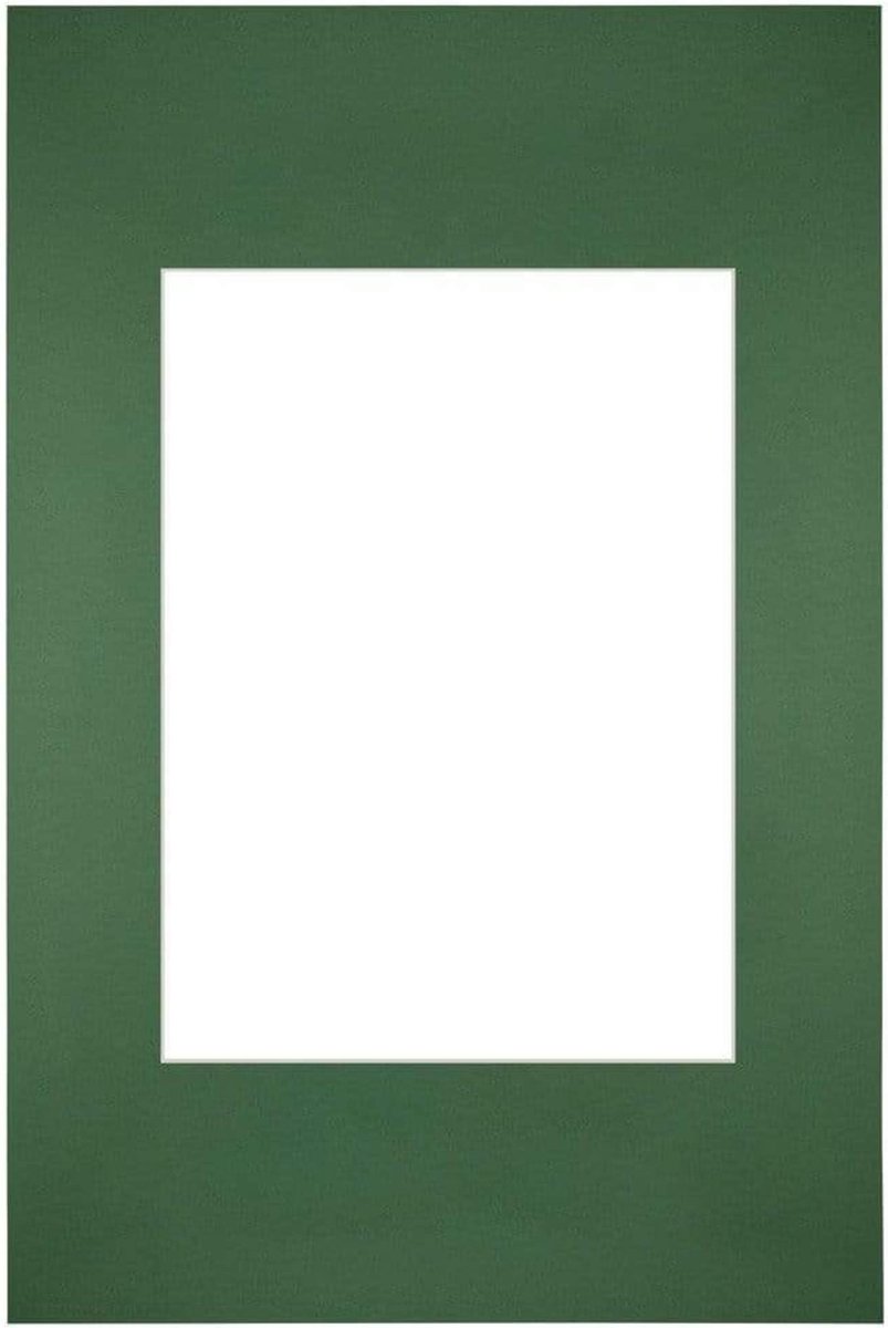 Passe-Partout Fotomaat 13x18 cm - Lijstmaat 20x30 cm - Groen Bos - Museumkarton - Fotolijst niet inbegrepen