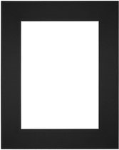 Passe-Partout Fotomaat 13x18 cm - Lijstmaat 20x25 cm - Zwart - Museumkarton - Fotolijst niet inbegrepen