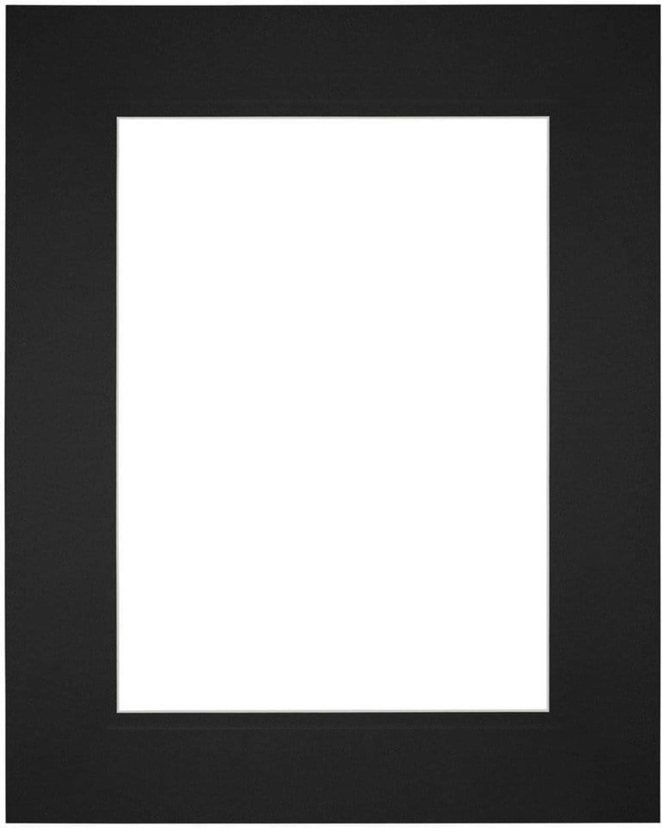 Passe-Partout Fotomaat 13x18 cm - Lijstmaat 20x25 cm - Zwart - Museumkarton - Fotolijst niet inbegrepen