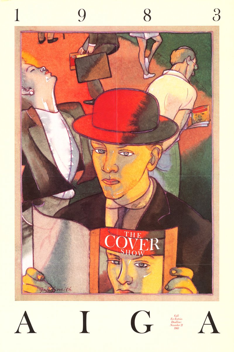karo-art Poster - 1983 AIGA, digitale poster, Amerikaans instituut voor grafische kunsten advertentie, Premium Print Multikleur