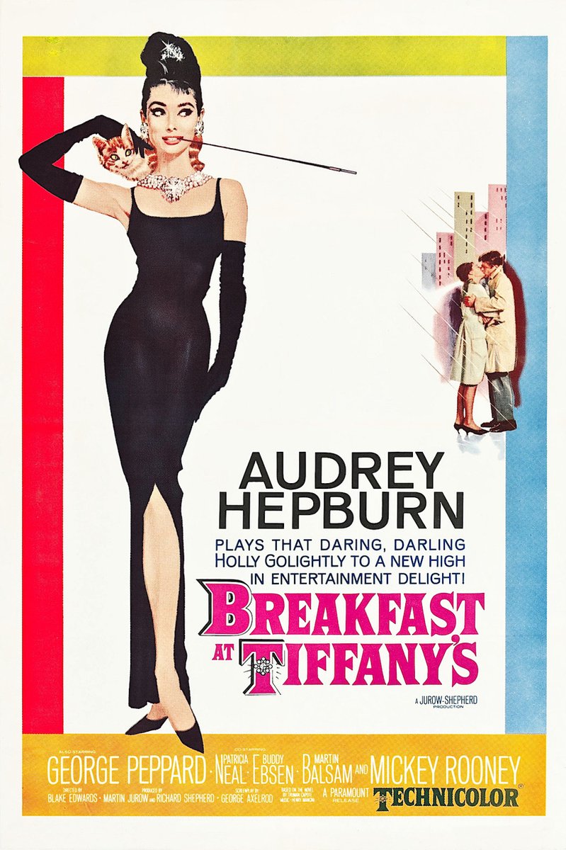 karo-art Poster -Breakfast at Tiffany's, Premium Print, Professioneel Fotopapier Multikleur