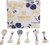 Tokyo Design Studio - Lepelset - Flora Japonica Gold - Set van 6