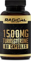 RadicalGains - Turkesterone 1500mg - 60 capsules - University Studied - make Radical Gains - Testosteron Booster - Hooge dosering - Sport Supplement - Muscle builder - Afvallen - Voor mannen en vrouwen