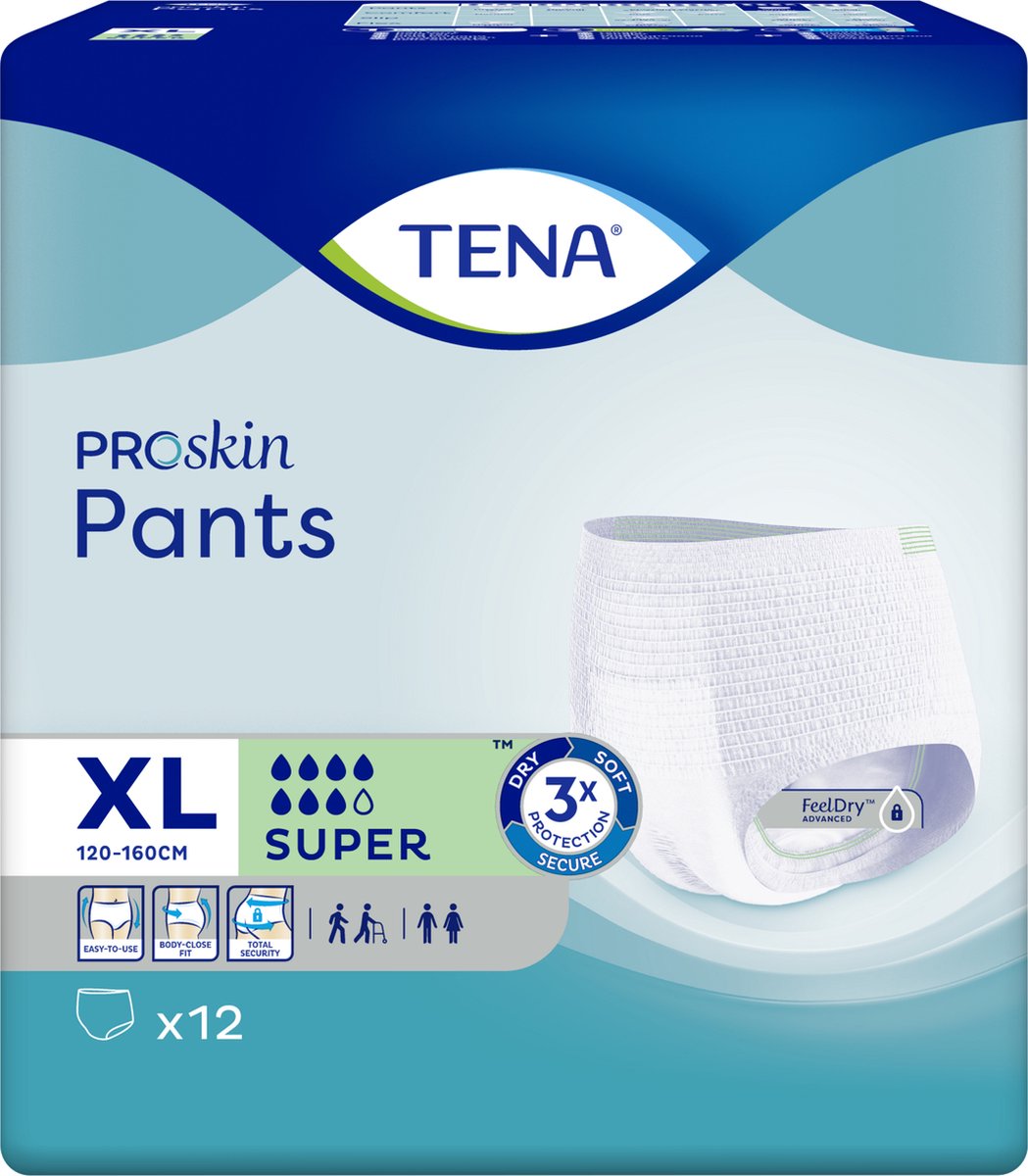 Goedkoopste Tena Pants Super XL Incontinentiebroekje - 12 stuks