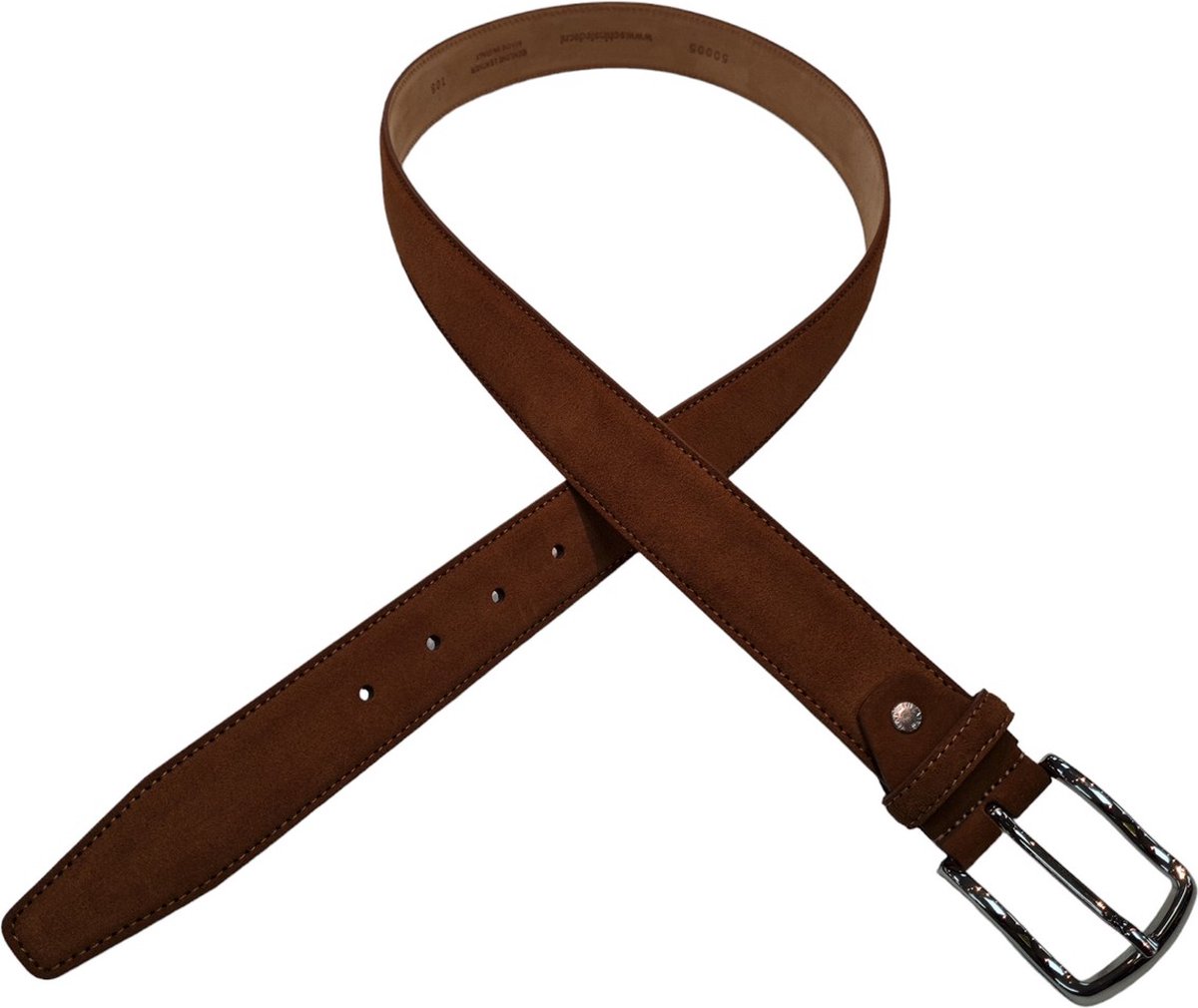 Schins Lorenzo Suede Heren Riem - Cognac - 120cm
