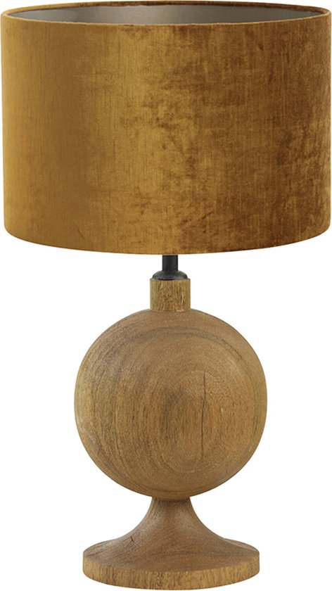 Light and Living tafellamp - goud - hout - SS103411