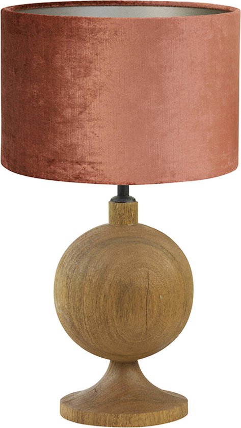 Light and Living tafellamp - rood - hout - SS10349