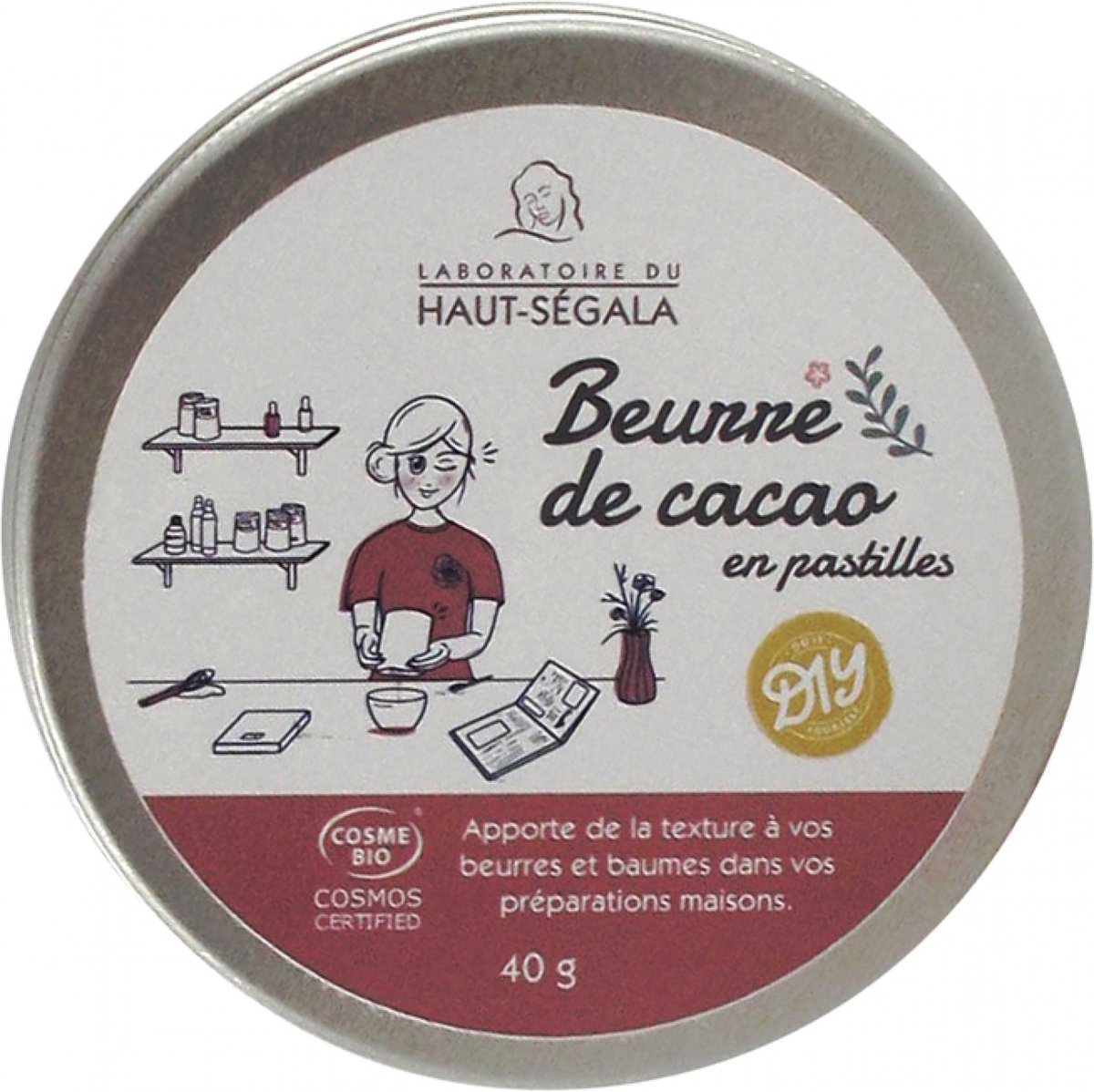 Laboratoire du Haut-Ségala DIY Biologische Cacaoboter Pastilles 40 g