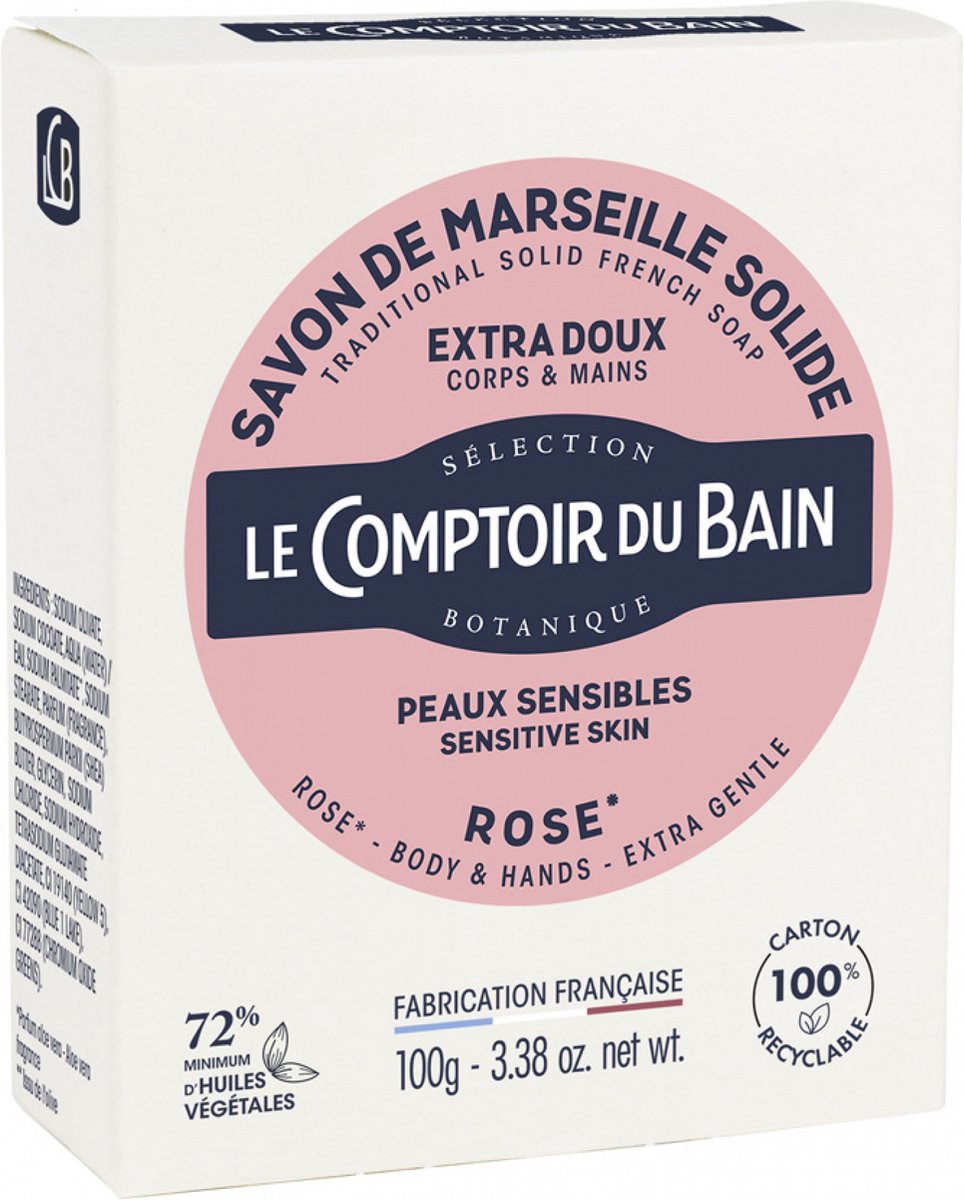 Le Comptoir du Bain Marseille Zeep Solid Extra Mild Roze 100 g