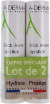 A-derma Soin Originele Duo Stick Levres Au Lait D\'avoine Droge Lippen 8gr