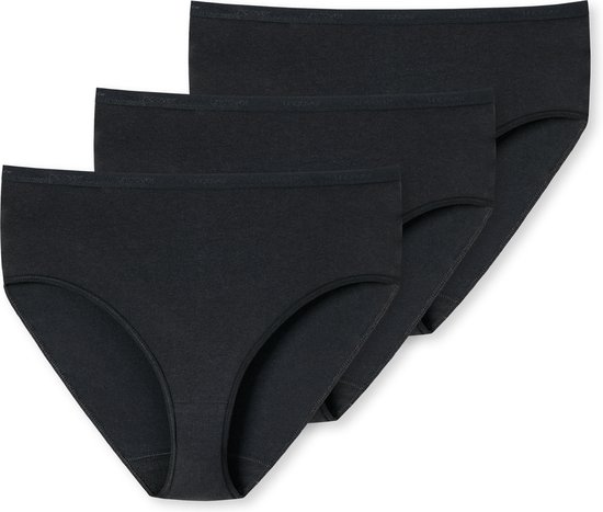 Uncover by Schiesser 3PACK Midi Slip Dames Onderbroek - zwart - Maat XL