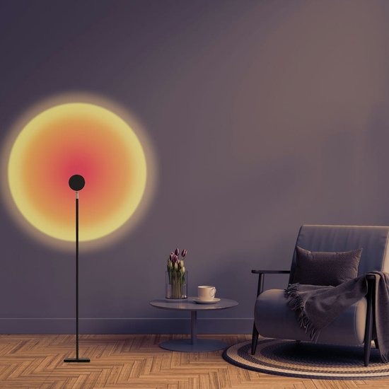 Lampe INOLEDS® Sunlight - Lampe Coucher de Soleil - 16 Couleurs - XXL - 170cm de haut
