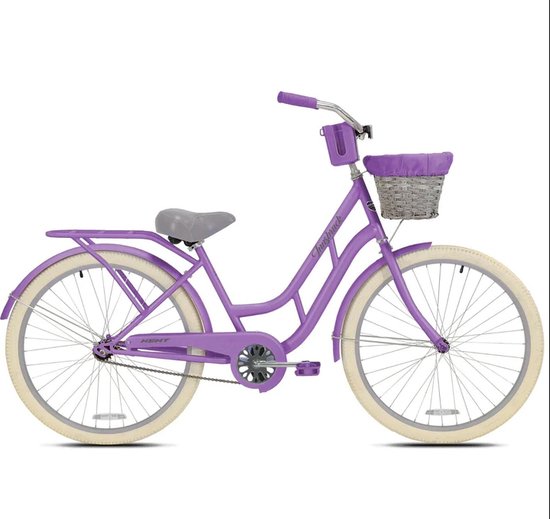 Vélo pour filles 26 pouces Cruiser violet avec panier