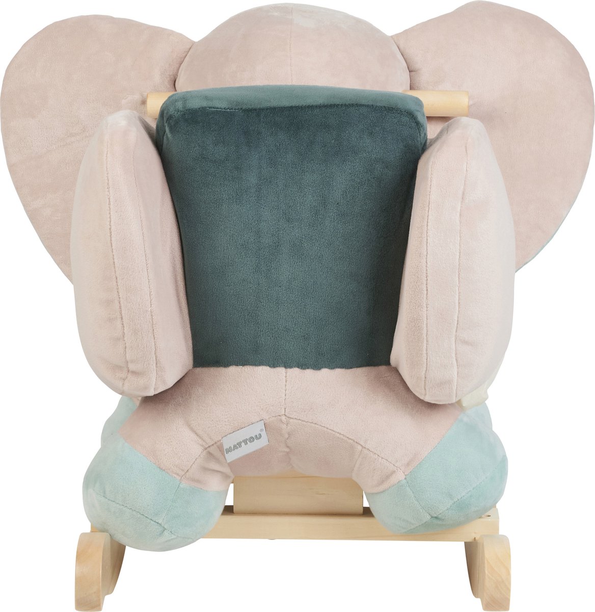 Nattou Olifant Axel - Schommelpaard - Hobbelpaard - 63x33x45 cm - Groen/Beige — afbeelding 5