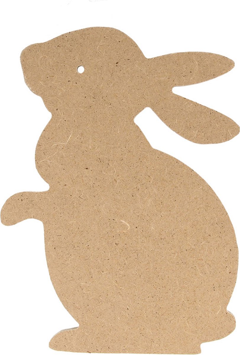 Silhouet konijn 11,5x15 cm MDF - Silhwood