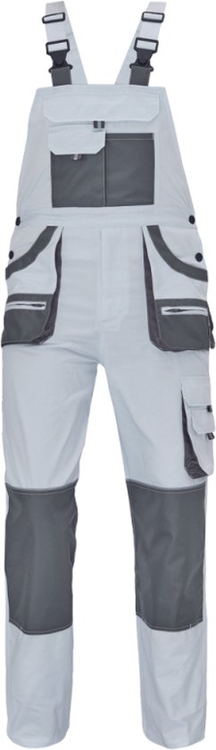 Pantalon à bretelles Fridrich & Fridrich FF CARL BE-01-004 03020168 - Wit/ Grijs - 48